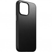 Nomad Modern Leather MagSafe Case - кожен (естествена кожа) кейс с MagSafe за iPhone 15 Pro Max (черен) 4