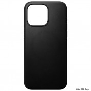 Nomad Modern Leather MagSafe Case - кожен (естествена кожа) кейс с MagSafe за iPhone 15 Pro Max (черен) 2
