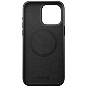 Nomad Modern Leather MagSafe Case - кожен (естествена кожа) кейс с MagSafe за iPhone 15 Pro Max (черен) 3