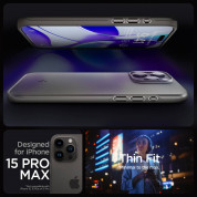 Spigen Thin Fit Case for iPhone 15 Pro Max (gunmetal) 11