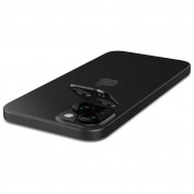 Spigen Optik Lens Protector - комплект 2 броя предпазни стъклени протектора за камерата на iPhone 15, iPhone 15 Plus, iPhone 14, iPhone 14 Plus (черен) 4