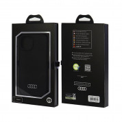 Audi Liquid Silicone Case - дизайнерски силиконов калъф за iPhone 15 (черен)  5