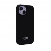 Audi Liquid Silicone Case - дизайнерски силиконов калъф за iPhone 15 (черен)  1