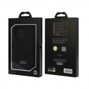 Audi Liquid Silicone Case - дизайнерски силиконов калъф за iPhone 15 Pro (черен)  6