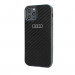 Audi Carbon Fiber Hard Case - дизайнерски карбонов кейс за iPhone 12, iPhone 12 Pro (черен) 3