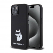 Karl Lagerfeld Liquid Silicone Choupette NFT Case for iPhone 15 (black)