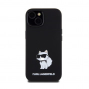 Karl Lagerfeld Liquid Silicone Choupette NFT Case for iPhone 15 (black) 2