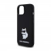 Karl Lagerfeld Liquid Silicone Choupette NFT Case - дизайнерски силиконов кейс за iPhone 15 (черен) 5