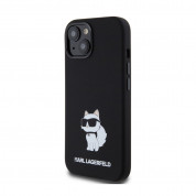 Karl Lagerfeld Liquid Silicone Choupette NFT Case for iPhone 15 (black) 1