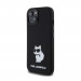 Karl Lagerfeld Liquid Silicone Choupette NFT Case - дизайнерски силиконов кейс за iPhone 15 (черен) 2