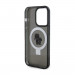 Karl Lagerfeld Ringstand Karl and Choupette MagSafe Case - хибриден удароустойчив кейс с MagSafe за iPhone 15 Pro (черен-прозрачен) 6