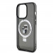 Karl Lagerfeld Ringstand Karl and Choupette MagSafe Case - хибриден удароустойчив кейс с MagSafe за iPhone 15 Pro Max (черен-прозрачен) 5