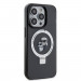 Karl Lagerfeld Ringstand Karl and Choupette MagSafe Case - хибриден удароустойчив кейс с MagSafe за iPhone 15 Pro Max (черен-прозрачен) 4