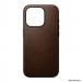Nomad Modern Leather MagSafe Case - кожен (естествена кожа) кейс с MagSafe за iPhone 15 Pro Max (тъмнокафяв) 3