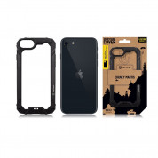 Tactical Chunky Mantis Cover - хибриден удароустойчив кейс за iPhone SE (2022), iPhone SE (2020), iPhone 8, iPhone 7, iPhone 6S, iPhone 6 (черен-прозрачен) 2