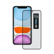 OBALME Tempered Glass Screen Protector 5D - обхващащо и ръбовете стъклено защитно покритие за дисплея на iPhone 11, iPhone XR (черен-прозрачен)