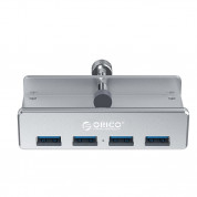 Orico 4-in-1 Clamp Hub 4xUSB-A 3.0 - алуминиев 4-портов USB-A 3.0 хъб за монитори, бюро и други 1