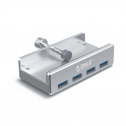 Orico 4-in-1 Clamp Hub 4xUSB-A 3.0 - алуминиев 4-портов USB-A 3.0 хъб за монитори, бюро и други