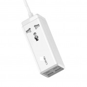 LDNIO SC1418 Desktop Power Strip With USB-C Hub 65W - разклонител с 1 изход и вградени 2хUSB-C и 2хUSB-A изхода за мобилни устройства (бял)