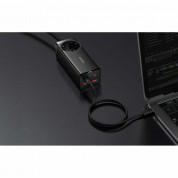 Baseus GaN 3 Pro Charger Power Strip 100W (PSZM000401) - захранване за ел. мрежа за лаптопи, смартфони и таблети с AC, 2xUSB-A и 2xUSB-C изходи с технология за бързо зареждане и USB-C кабел (черен) 7