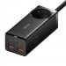 Baseus GaN 3 Pro Charger Power Strip 100W (PSZM000401) - захранване за ел. мрежа за лаптопи, смартфони и таблети с AC, 2xUSB-A и 2xUSB-C изходи с технология за бързо зареждане и USB-C кабел (черен) 1