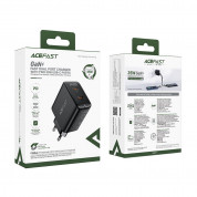 Acefast A49 GaN Wall Charger Dual USB-C 35W PD - захранване за ел. мрежа с 2xUSB-C PD изходи с технология за бързо зареждане (черен)  6