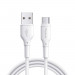 Mcdodo CA-7280 USB-A to USB-C Charging Cable 3А - кабел с гумирана обвивка за устройства с USB-C порт (120 см) (бял)  1