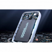 Joyroom Mini Magnetic Wireless Quick Charging Power Bank 10000 mAh - преносима външна батерия с USB-C порт, USB-A изход и безжично зареждане с MagSafe (син) 2