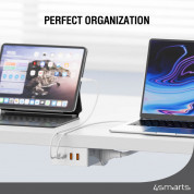 4Smarts USB-C GaN 65W Desk Power Strip Hub - разклонител с 2 изхода и вградени 2хUSB-C и 2хUSB-A изхода за мобилни устройства (бял) 9