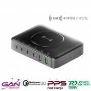 4Smarts 7in1 GaN PD Wireless Charging Station 100W (black) 1