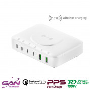4Smarts 7in1 GaN PD Wireless Charging Station 100W (white) 1