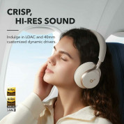 Anker Soundcore Space One Adaptive Active Noise Cancelling Headphones - безжични слушалки с активна изолация на околния шум (кремав)  5
