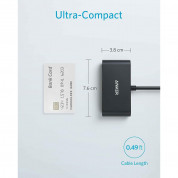 Anker PowerExpand 3-in-1 USB-C PD Hub 100W - мултифункционален USB-C хъб за свързване на допълнителна периферия (черен)  3