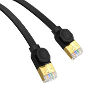 Baseus Flat Ethernet Patchcord Cable RJ45 Cat7 UTP 10Gbps (100 см) (черен) 2