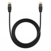 Baseus Round Ethernet Patchcord Cable RJ45 Cat7 UTP 10Gbps (150 см) (черен) 1