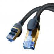 Baseus Braided Round Ethernet Patchcord Cable RJ45 Cat7 UTP 10Gbps (150 см) (черен) 5