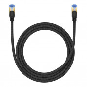 Baseus Braided Round Ethernet Patchcord Cable RJ45 Cat7 UTP 10Gbps (150 cm) (black) 2