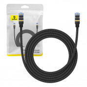 Baseus Braided Round Ethernet Patchcord Cable RJ45 Cat7 UTP 10Gbps (200 см) (черен)