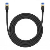 Baseus Braided Round Ethernet Patchcord Cable RJ45 Cat7 UTP 10Gbps (200 см) (черен) 2