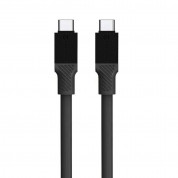 Tactical Fat Man USB-C to USB-C Cable 60W - здрав кабел с бързо зареждане за устройства с USB-C порт (100 см) (сив)