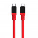 Tactical Fat Man USB-C to USB-C Cable 60W - здрав кабел с бързо зареждане за устройства с USB-C порт (100 см) (червен) 1