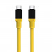 Tactical Fat Man USB-C to USB-C Cable 60W - здрав кабел с бързо зареждане за устройства с USB-C порт (100 см) (жълт) 1