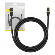 Baseus Round Ethernet Patchcord Cable RJ45 Cat8 UTP 40Gbps (150 см) (черен)