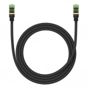 Baseus Braided Round Ethernet Patchcord Cable RJ45 Cat8 UTP 40Gbps (150 cm) (black) 2