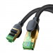 Baseus Braided Round Ethernet Patchcord Cable RJ45 Cat8 UTP 40Gbps (150 см) (черен) 6