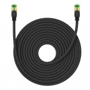 Baseus Braided Round Ethernet Patchcord Cable RJ45 Cat8 UTP 40Gbps (20 meters) (black) 1