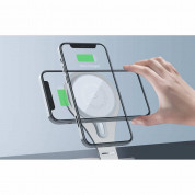 Nillkin Wireless Charging Stand - алуминиева сгъваема поставка за бюро и плоскости за безжично зареждане за iPhone с MagSafe (сребрист) 5