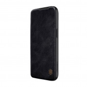 Nillkin Qin Book Pro Leather Flip Case - кожен калъф, тип портфейл за iPhone 15 (черен) 1