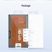 Nillkin Qin Book Pro Leather Flip Case - кожен калъф, тип портфейл за iPhone 15 (черен) 5