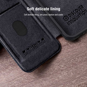 Nillkin Qin Book Pro Leather Flip Case - кожен калъф, тип портфейл за iPhone 15 (черен) 2